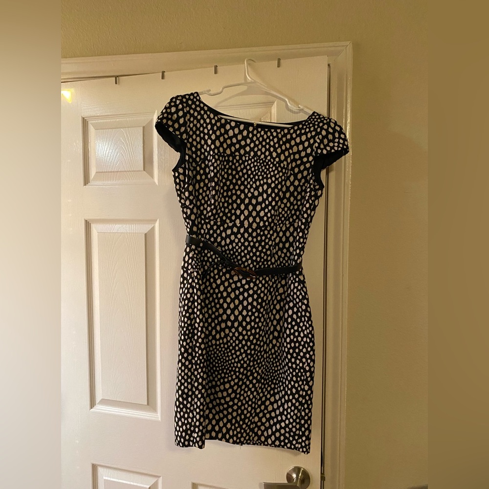 Tahari Arthur Levine dress black and white